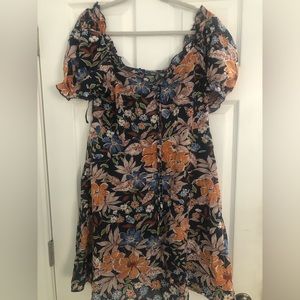 Floral off shoulder or on Dress